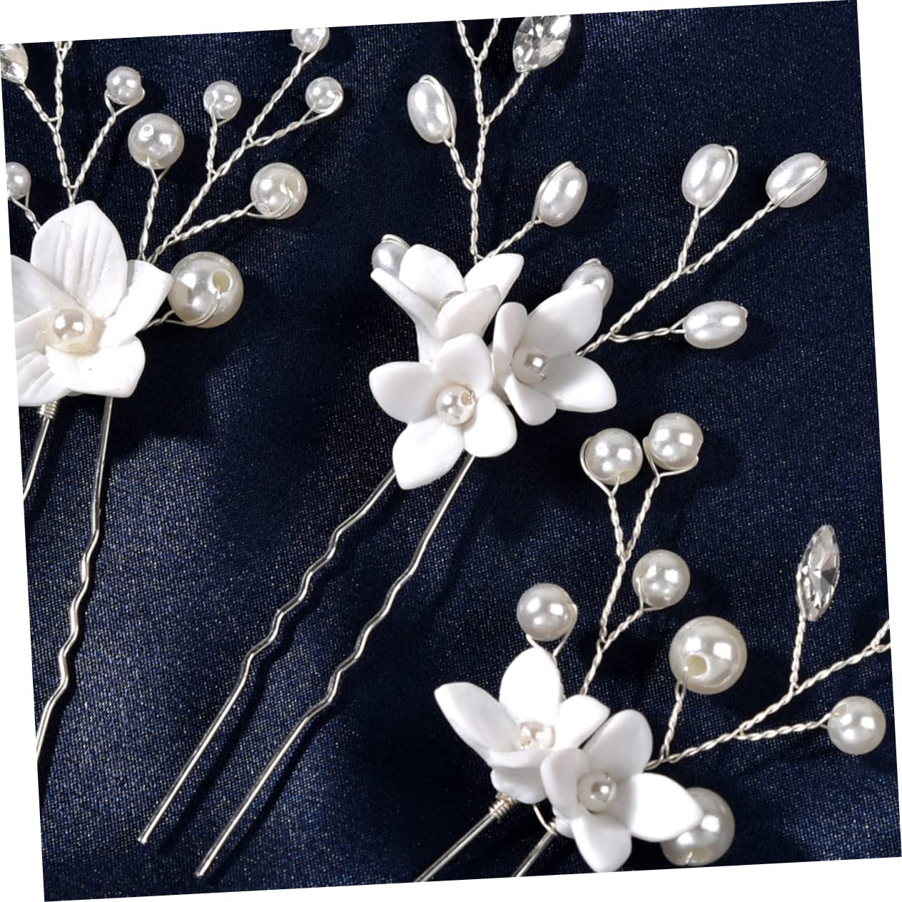 Beaupretty 15pièces Épingles De Cheveux Élégantes Pour Mariage Accessoires De Mariée Avec Fleurs Perles De Parfait Pour Fiançailles
