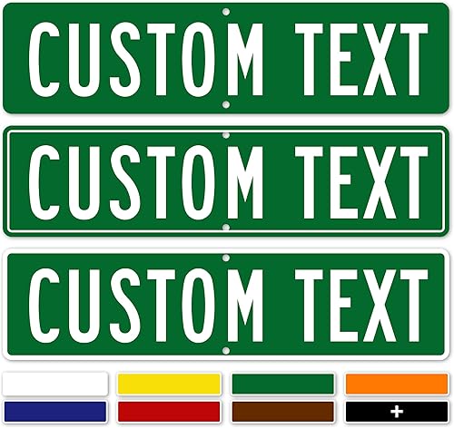 Vista 44 de My Sign Center - Letrero de calle personalizado, 8 colores, opción reflectante, montaje de 4 x 18 pulgadas, grueso libre de óxido, fabricado