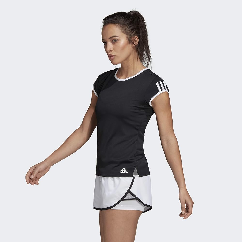 Amazon.com: adidas Women's 3-Stripes Club Tennis Tee, Black, Small :  Clothing, Shoes \u0026 Jewelry