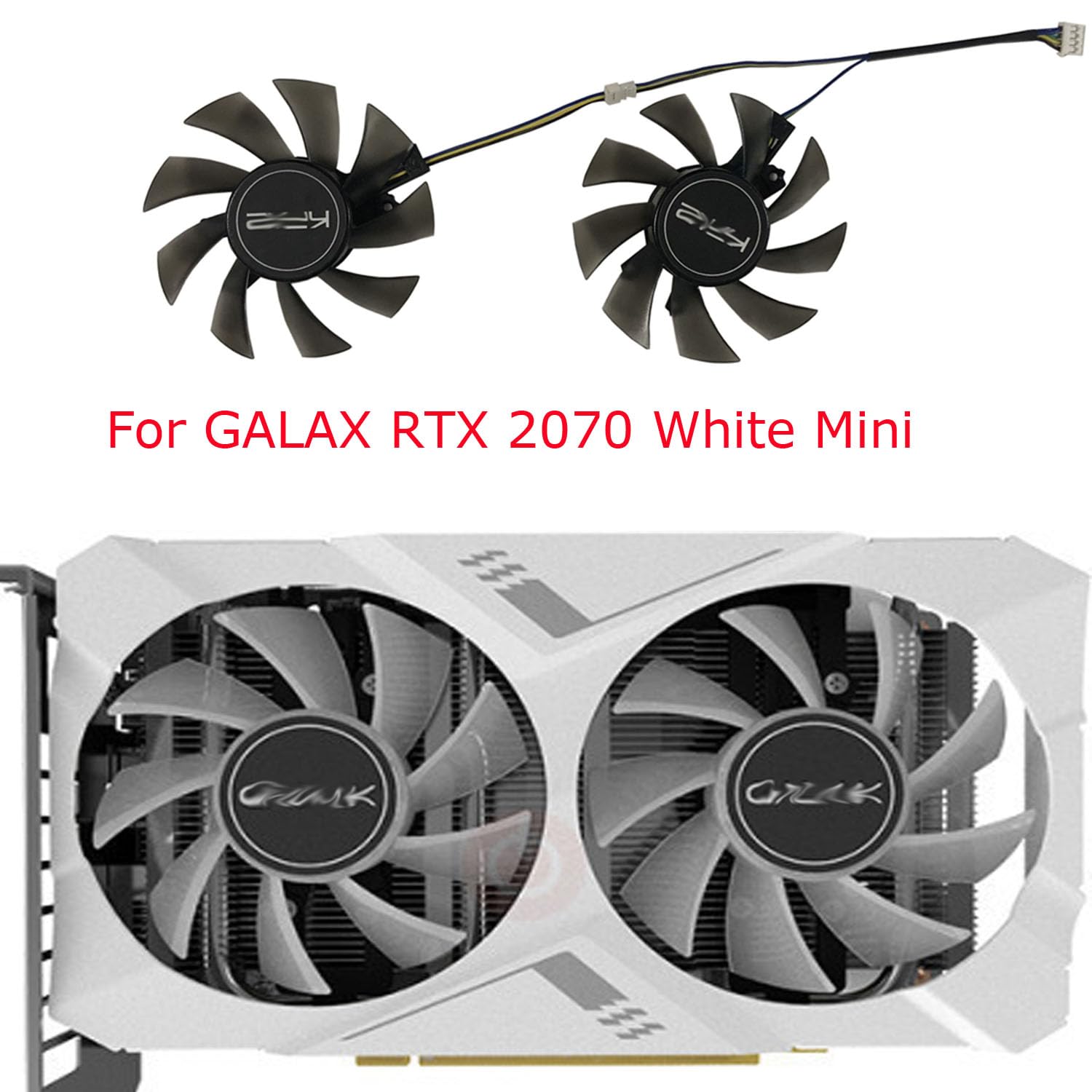 PC用　ファン ホワイト 8個セット　* グラフィックボードのネオンライン 2個 Amazon.co.jp: 2ピース/セッ,80mm,T128015DU,GALAX用 RTX 2070 2060