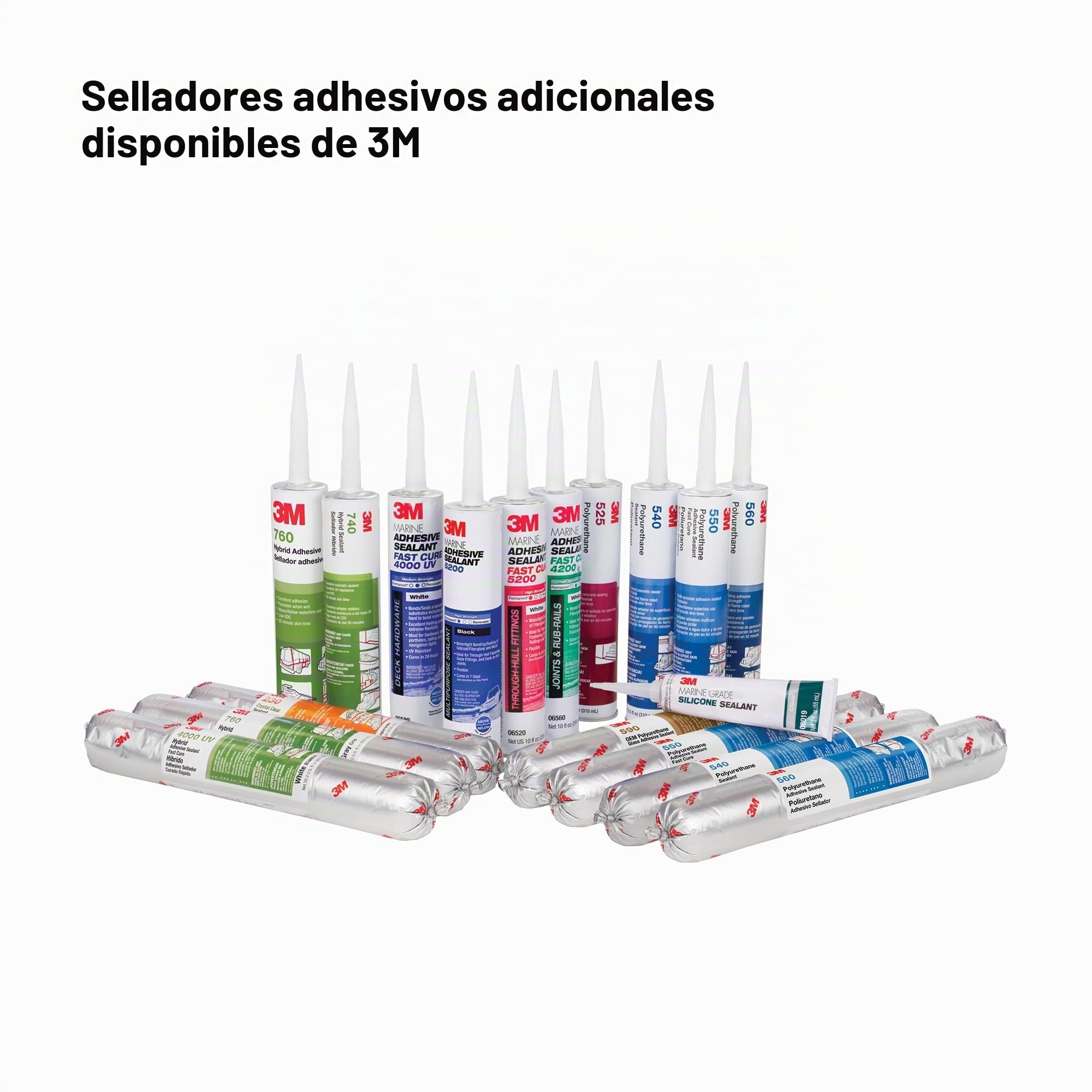 3M Marine Adhesivo/Sellante de secado rápido (blanco, 1/10 galón)
