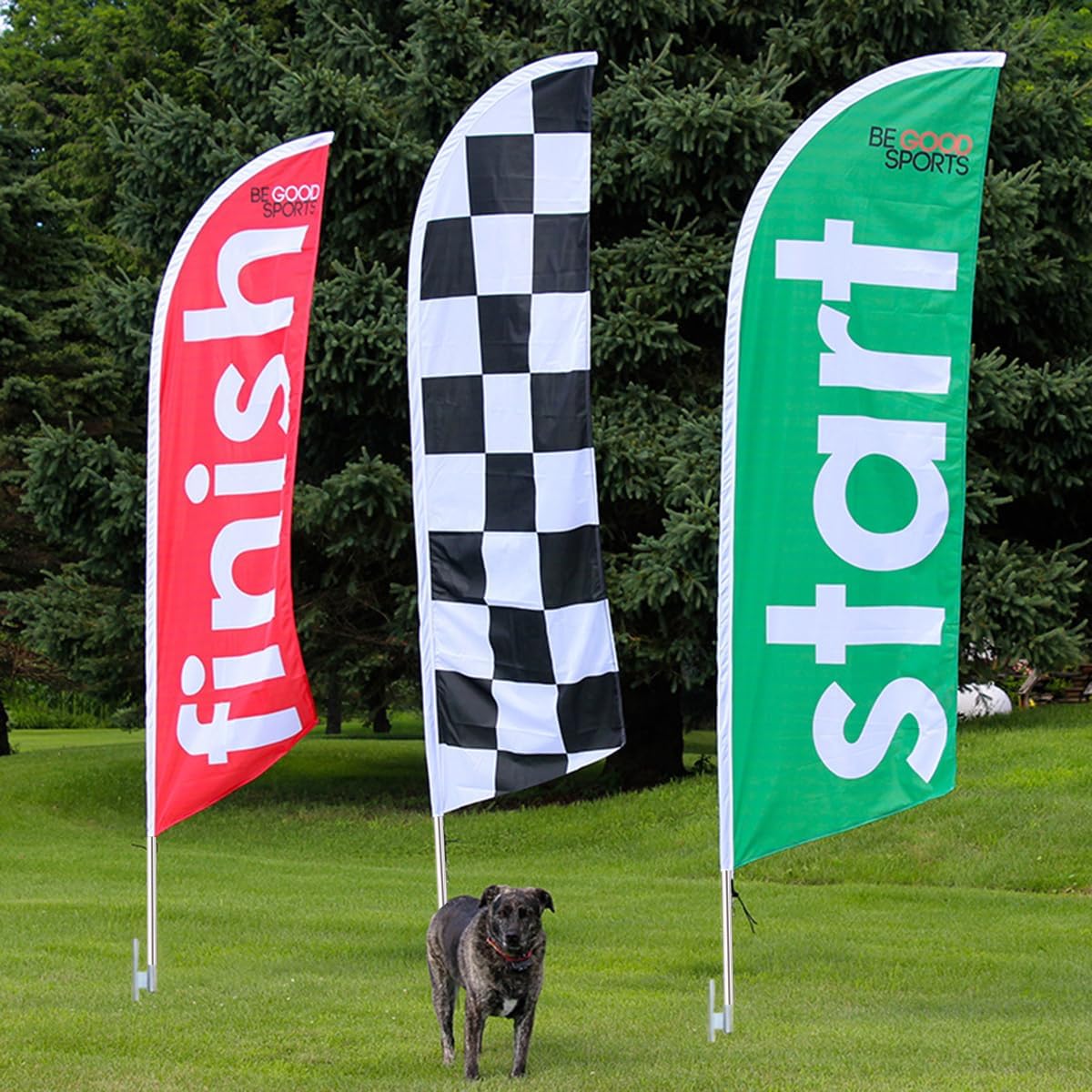 2 Packs Flag Pole Kit with Heavy Duty Ground Stake for 8 Feet Feather Flag Packed by Portable Durable Travel Bag,12 Feet Complete Swooper Flag Pole Kit for Business Advertising Flags Outdoor