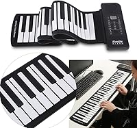 Vista 4 de Piano enrollable mejorado de 61 teclas, nuevo piano portátil de silicona suave, flexible, electrónico, teclado de música digital