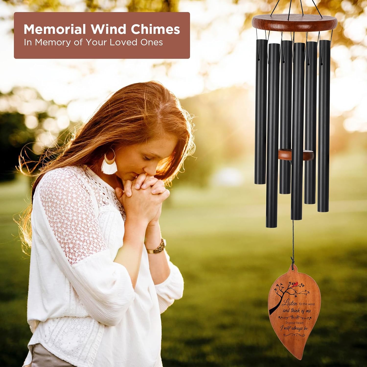 Memorial Chime Gifts, Sympathy Gift for Loss of Loved one,Bereavement Gifts,Sympathy Wind Chimes for Outside,windchimes,Loved one, Grandma Gift - Image 5