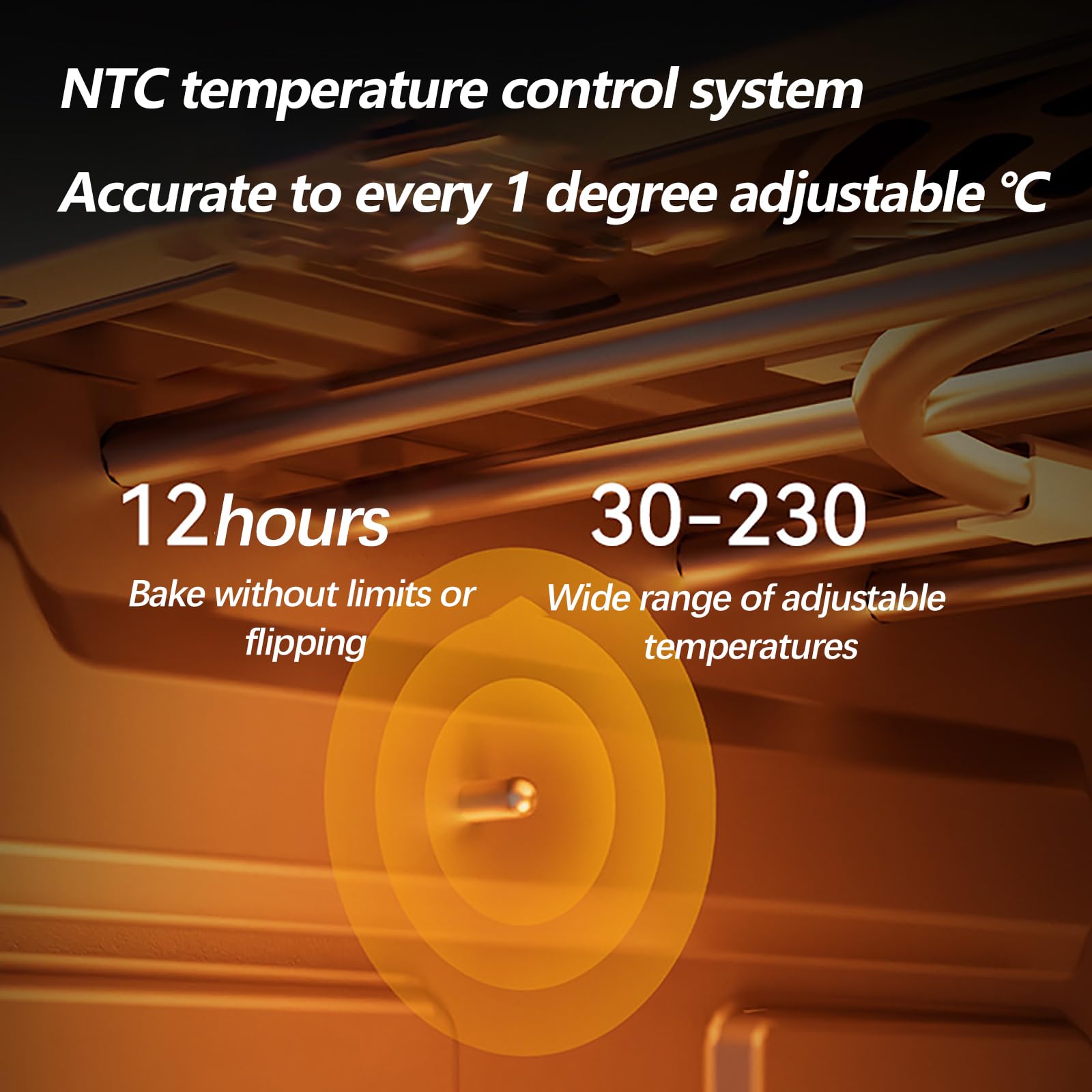 Wielofunkcyjny piekarnik elektryczny, domowy piekarnik elektryczny 15 l Wizualne pieczenie Piekarnik elektryczny Regulacja temperatury 0-230°c Odporny na wysokie temperatury i łatwy do czyszczeni
