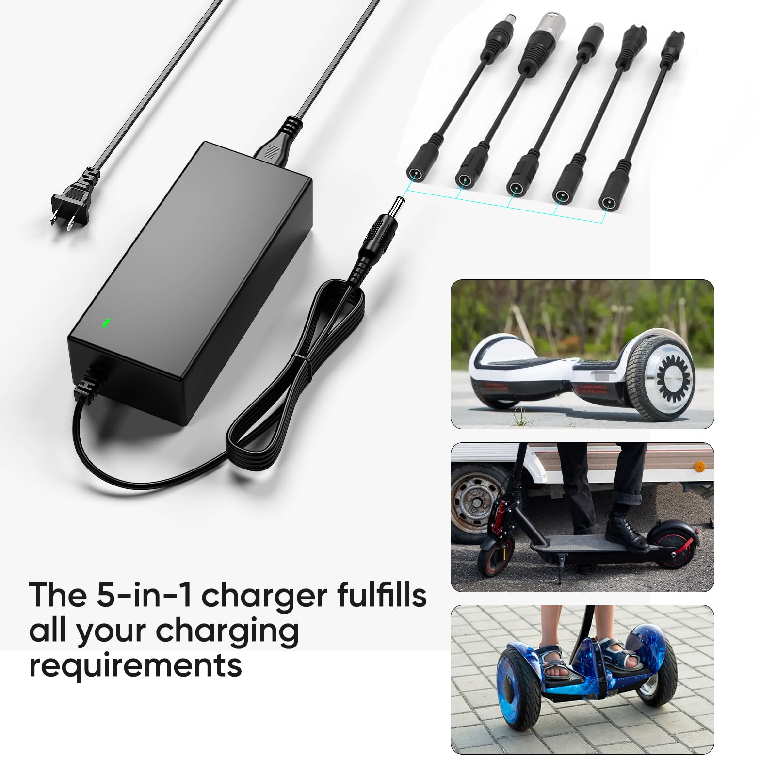 Auto, Marine, RV, Powersports Charger with 12/24V DC Output Voltage and Short-Circuit Protection