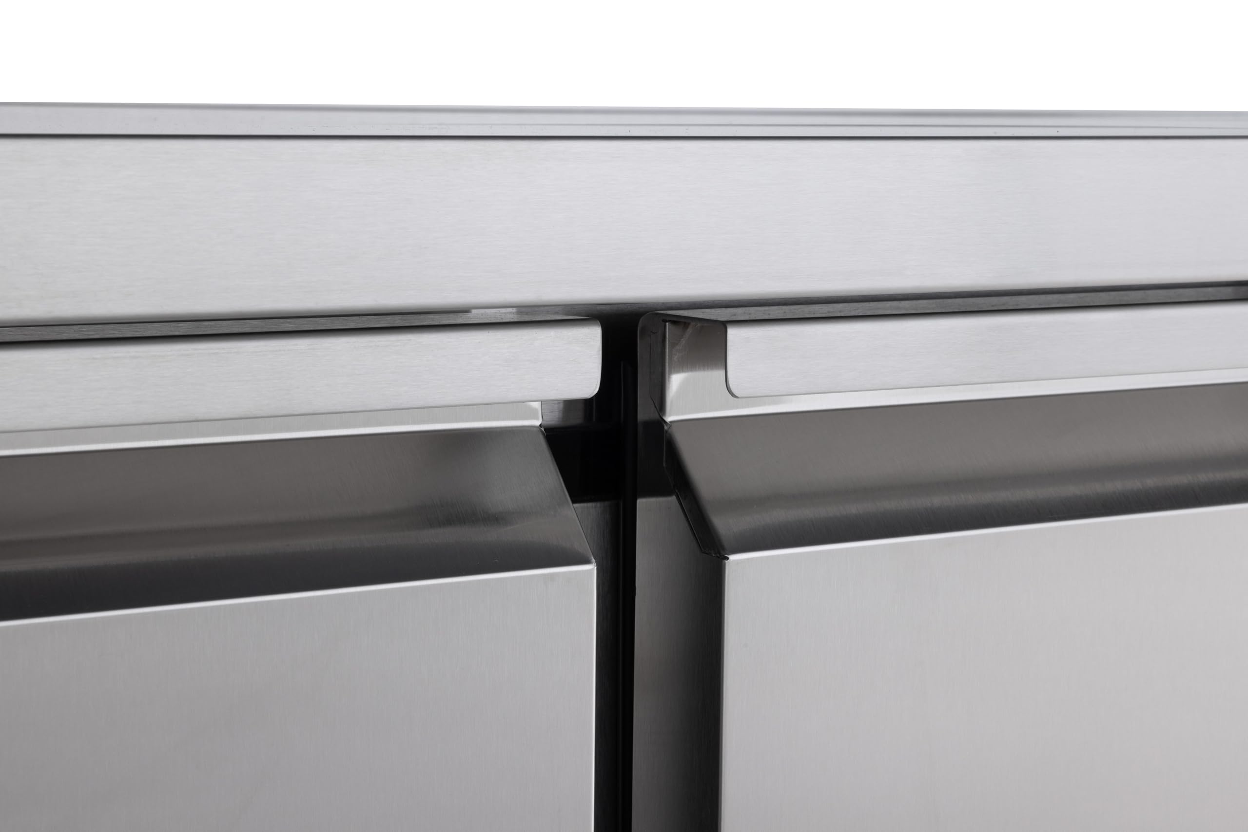 METRO Professional Banco congelatore GCF2100, acciaio inox, 215 L, refrigerazione ventilata, 600 W, con serratura, 2 porte, argento