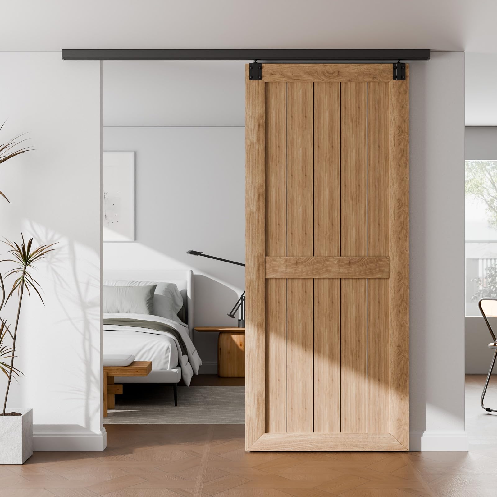 8FT/2.4M Deckenmontage Schiebetüre Beschläge, Ceiling mount brackets barn door hardware laufschiene fuer schiebetuer