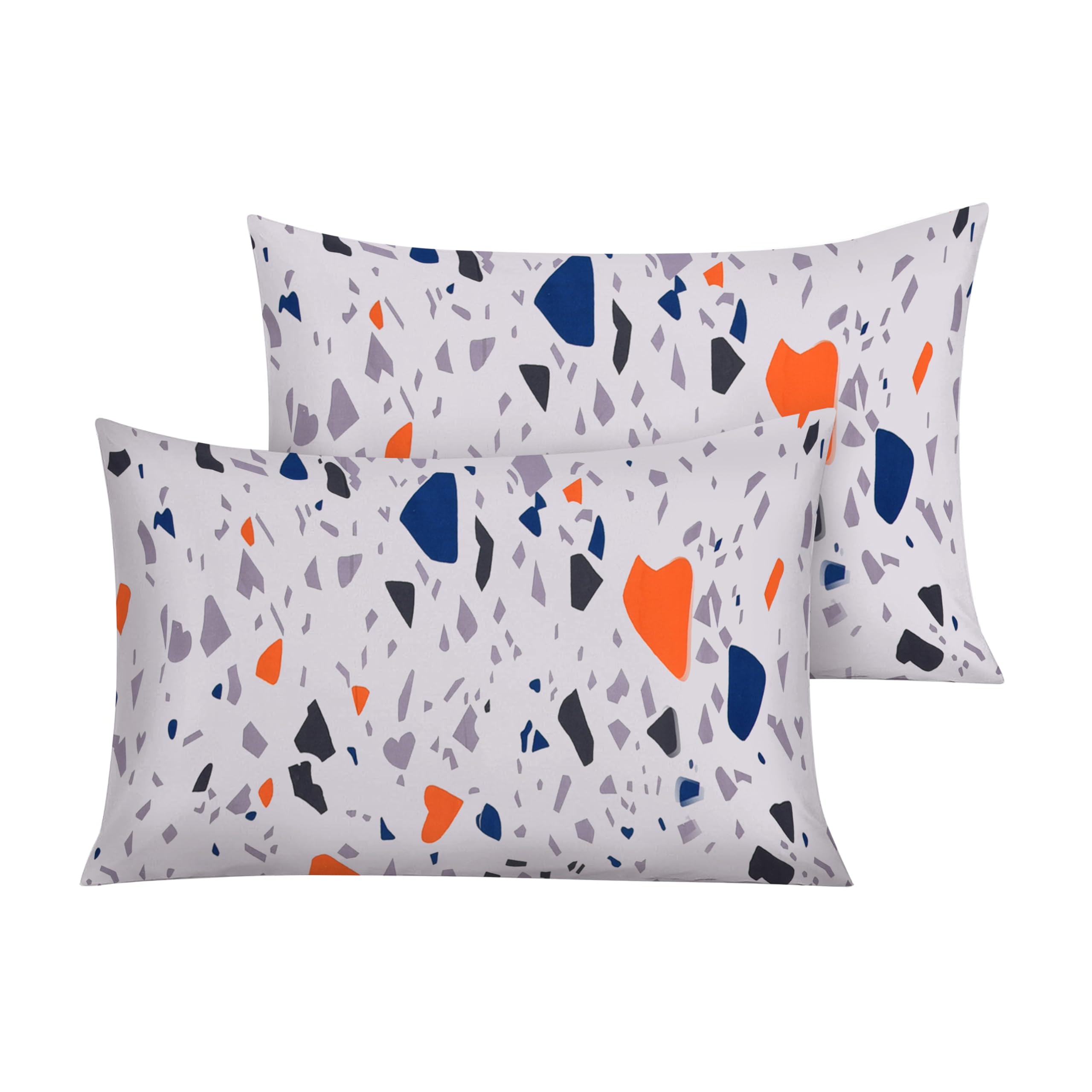 RAYBedding Luxury Printed Floral Pillowcases Pair – 50x75cm with Envelope Flap, Soft Printed Pillow Covers