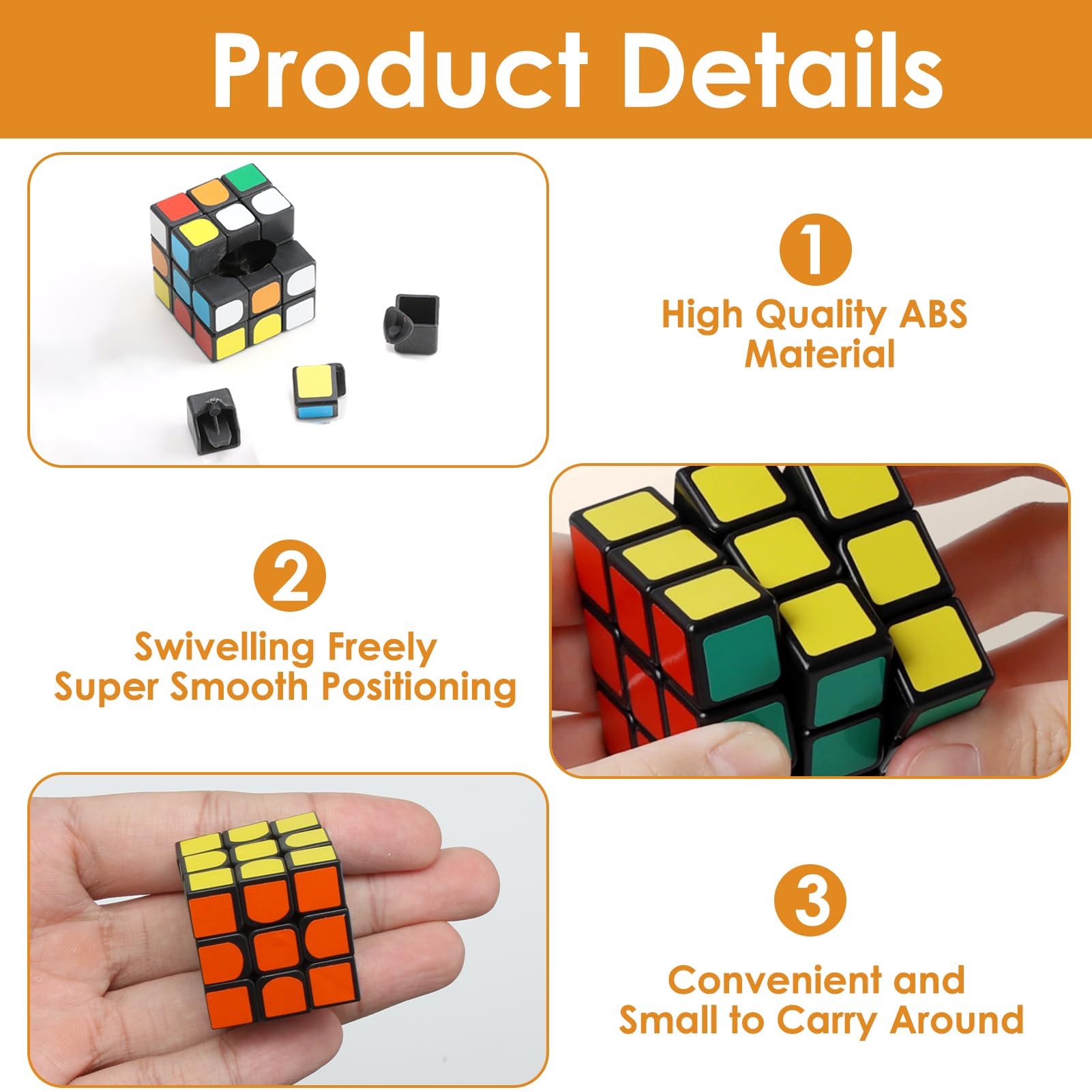 18PCS Party Puzzles Ini Agic Cubes Set Portable 3x3c Rubix Cubes