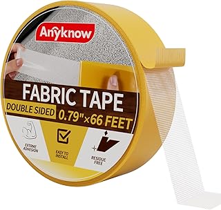 Double Sided Woodworking Tape for Templates & CNC – Residue Free Mesh Tape for Routing, Anchoring & Splicing – Industrial Grade Strong Hold – 3/4 Inch x 66 Ft (20m)