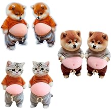 3D Cute Animal Belly Pads, Door Stoppers and Wall Protection, Two of Each Kind