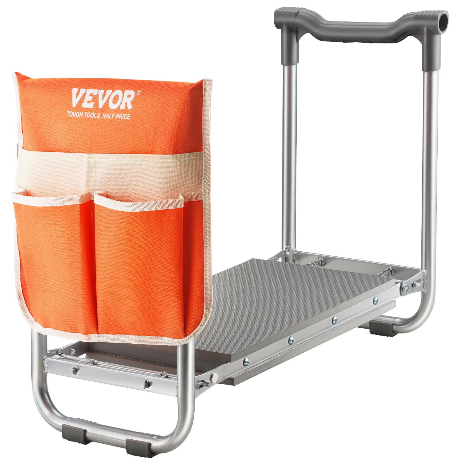 VEVOR Tabouret Agenouilloir de Jardin Coussin Large en EVA 250 mm Banc de Jardinage Pliable Charge 150 kg Siège Polyvalent Confortable avec Sac à Outils pour Jardinage, Grands-parents, Personnes Âgées