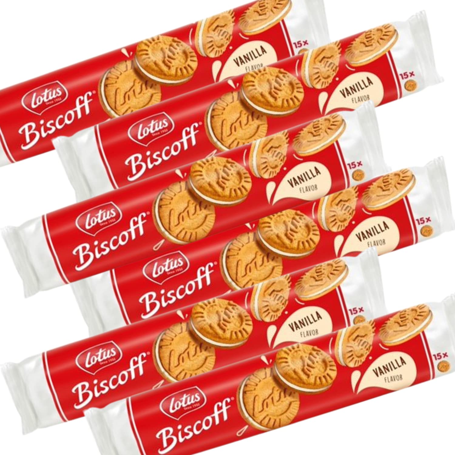 Buy Lotus Biscoff Sandwich Cookies Vanilla 6 pack Online at desertcartUAE