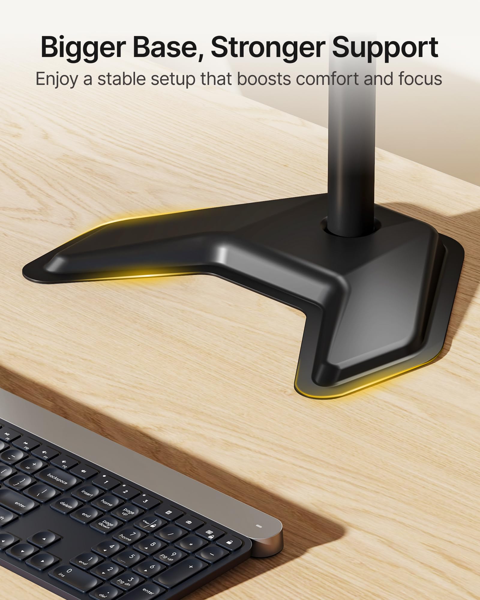 monTEK Stabile supporto per monitor quad, autoportante, completamente regolabile, per 4 schermi fino a 17-32 pollici