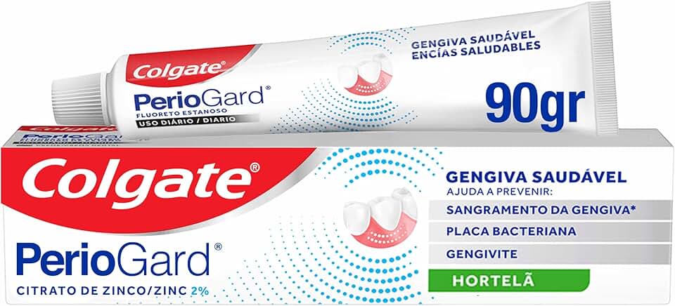 Colgate Creme Dental PerioGard Gengiva Saudável 90g, Fórmula Avançada para Ação Antibacteriana Prolongada, Previne Problemas na Gengiva
