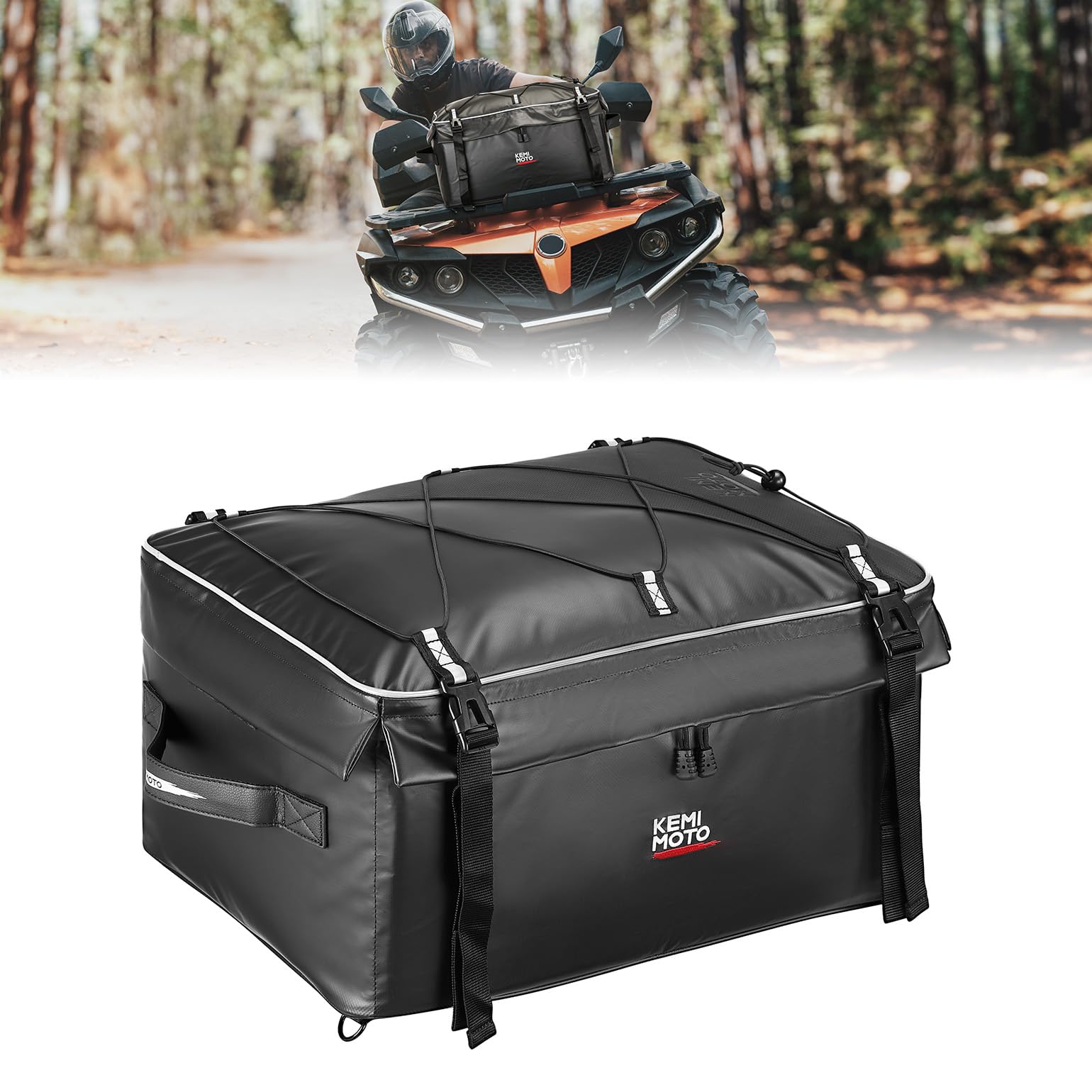 Amazon.com: KEMIMOTO ATV Storage Bag for Front Rear Rack, 900D
