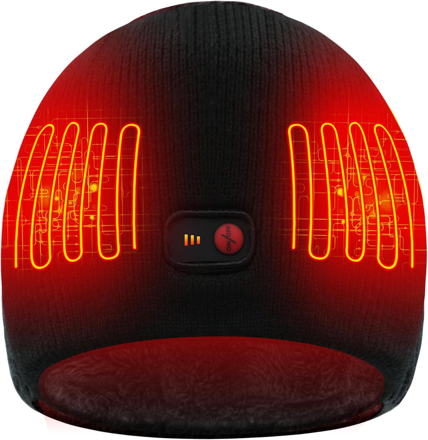 SVPRO Heated Beanie Hat Men Women Rechargeable Battery Heated Electric Knit Cap