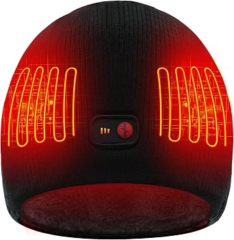 SVPRO Heated Beanie Hat Men Women Rechargeable Battery Heated Electric Knit Cap