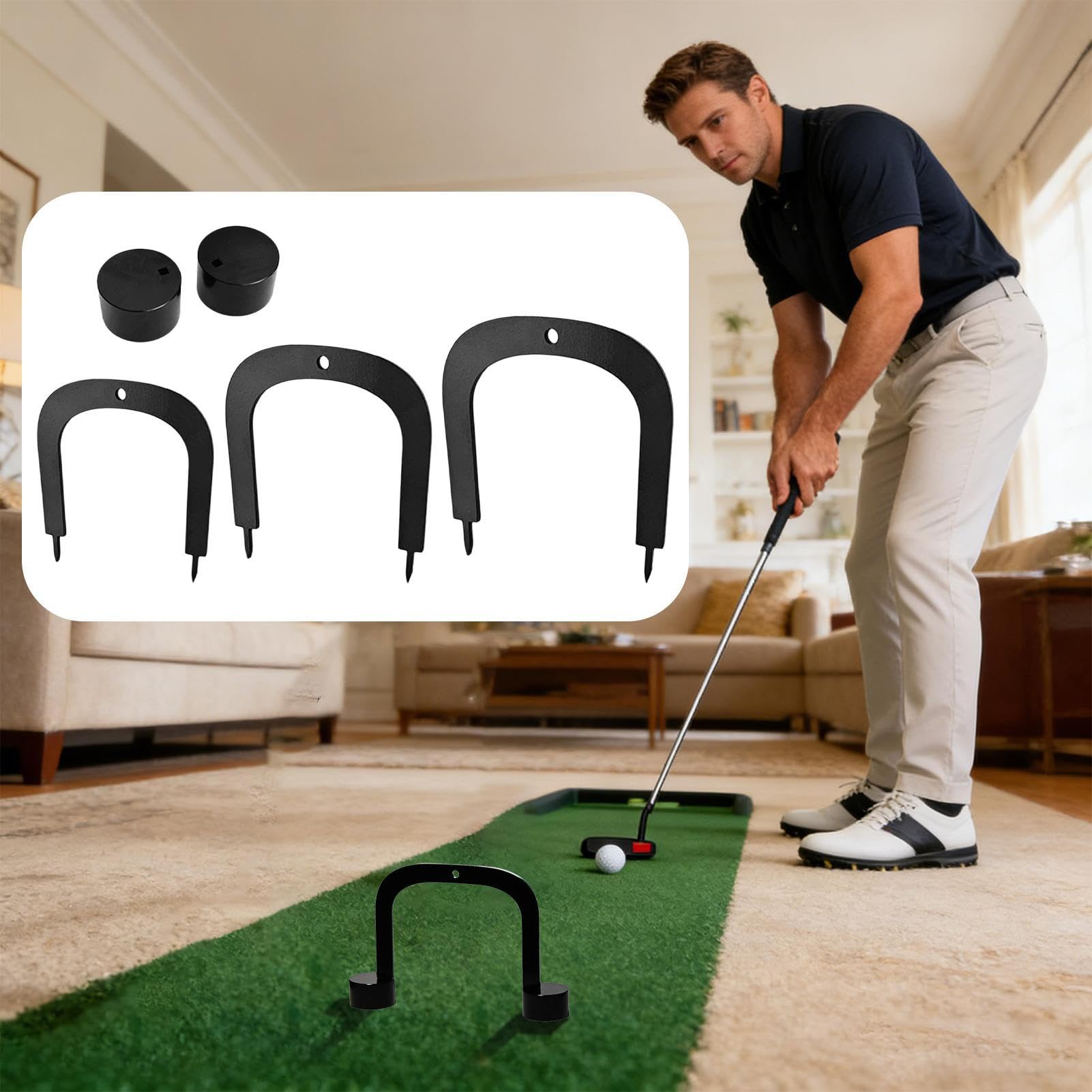 Golf Putt-Tor - Ayuda de entrenamiento con ayuda de alineación