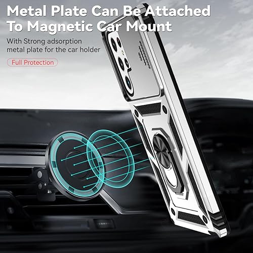 Miniatura 6 de Funda para Galaxy S22 Ultra/Samsung S22 Ultra SM-S908 con protector de pantalla de vidrio templado y cubierta para cámara deslizante, anillo