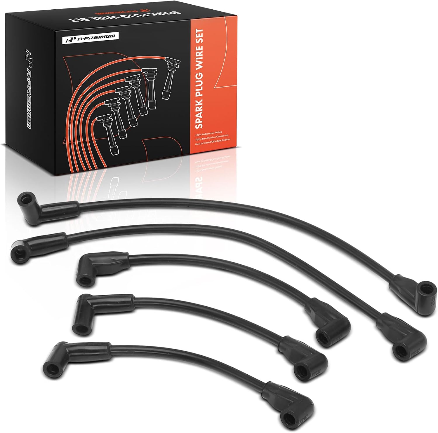A-Premium 5PCS Spark Plug Wires Compatible with MerCruiser 3.0L/3.0LX 1990-2025