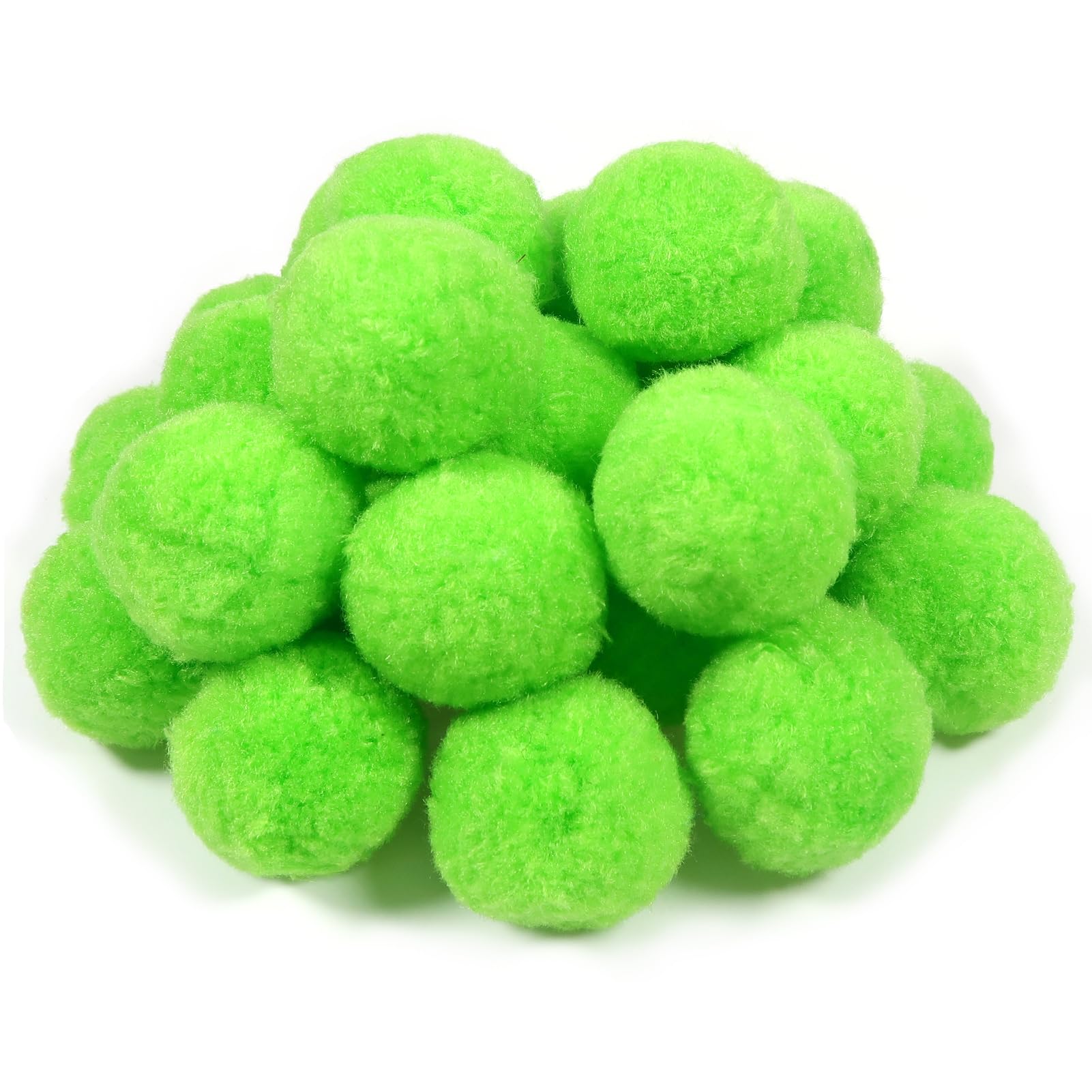 TOAOB 30pcs 5cm Large Pom Poms Balls Fluorescent Green Fluffy Pompoms — image 1