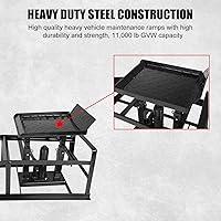 Vista 3 de Paquete de 2 rampas hidráulicas para automóvil de 5T, 10,000 libras, de perfil bajo, rampas de servicio de elevación de automóviles, camiones