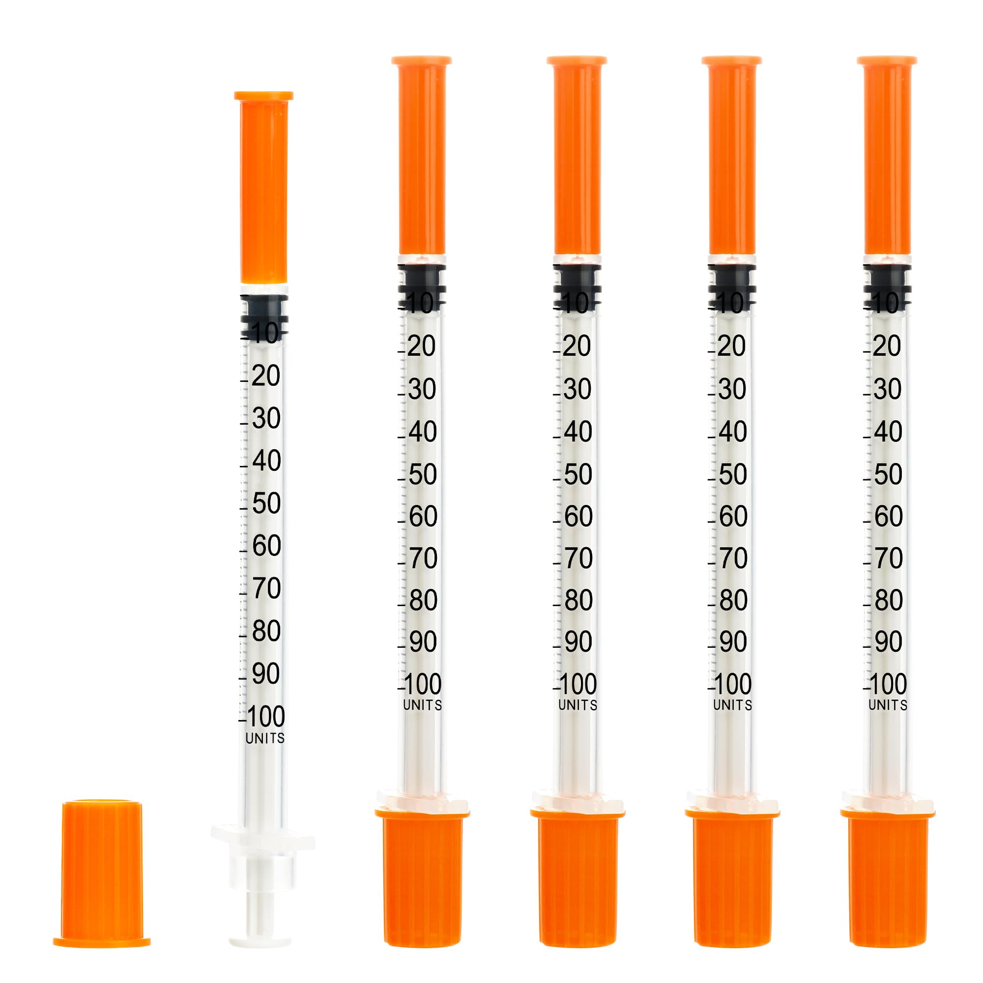 100 Pack 0.5ml Disposable Syringes with 31G 5/16" (8mm) Fixed Needle - U-100 Precise Scale, Low Dead Space, Individually Wrapped — Amazon image 8