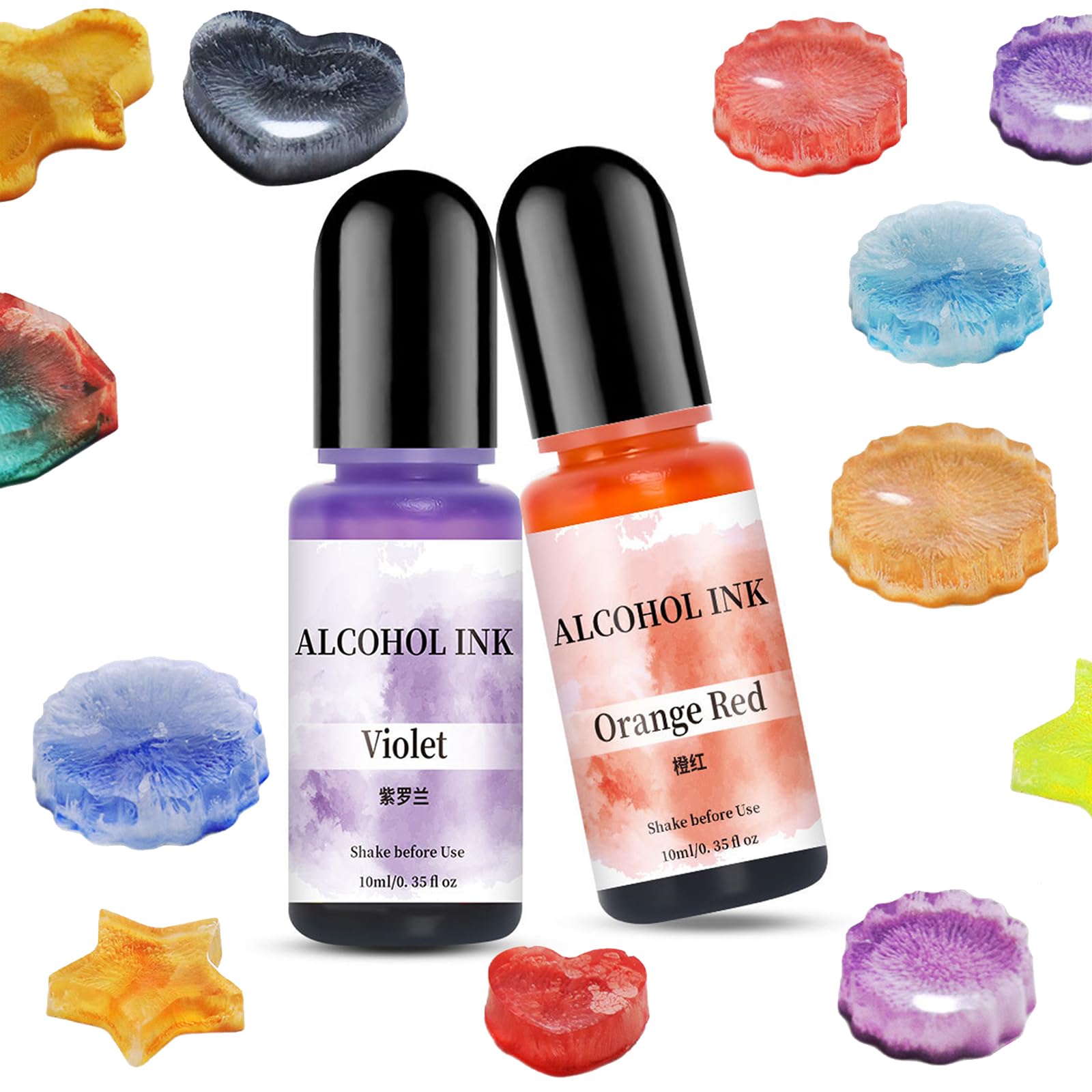 30 Color Epoxy Resin Dye Concentrated Inks Epoxy Resin Paint Silicone Texture Suitable for Resin Art and Craft Projects