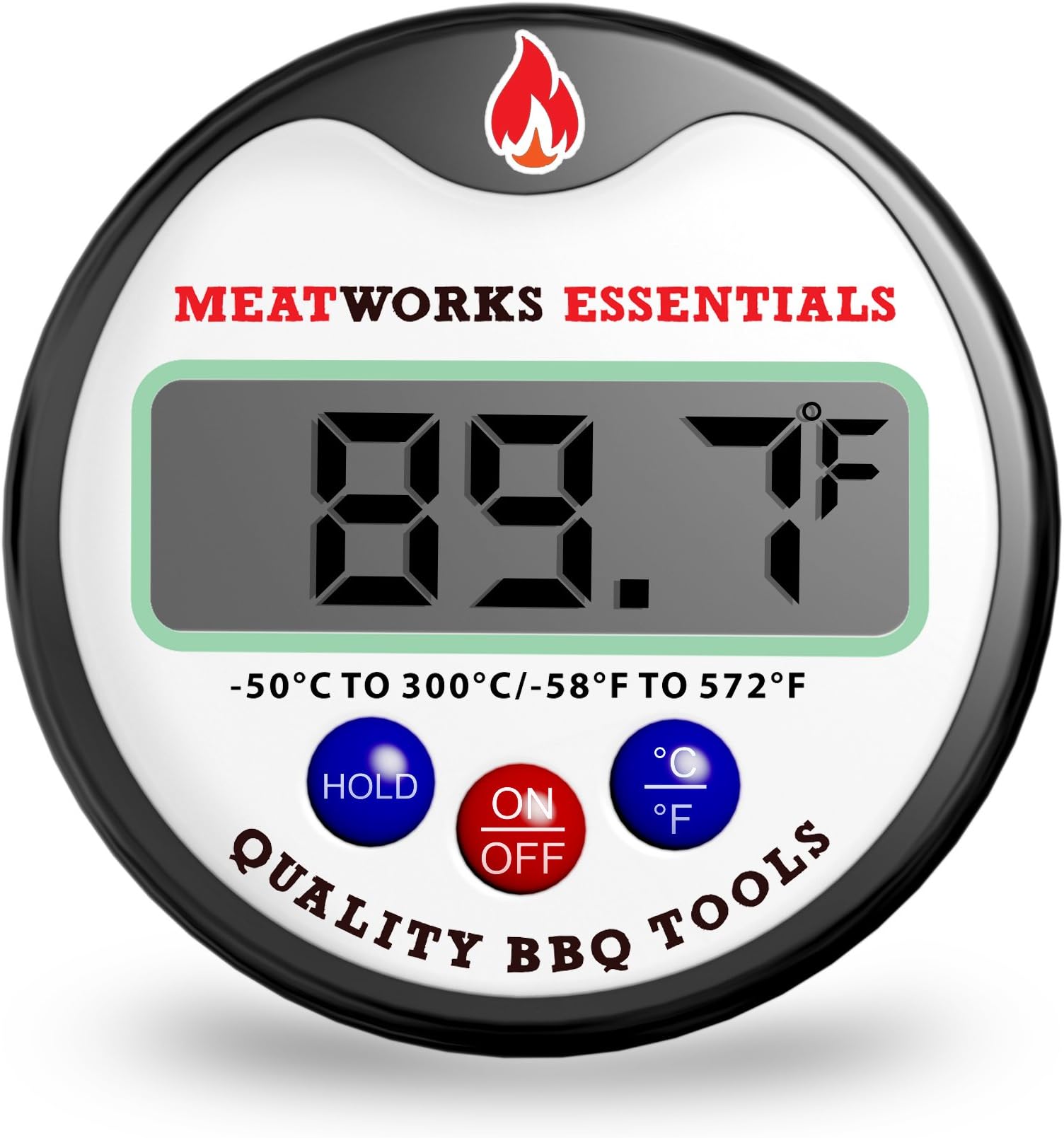 Digital Meat Thermometer - BBQ - Grilling - Cooking - 7“ Plus Stainless Steel Probe - Easy To Read Display