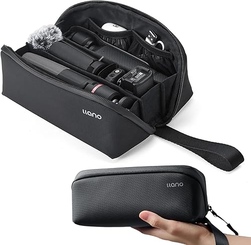 llano Bolsa de transporte para DJI Osmo Pocket 3 Creator Combo,Funda portátil de almacenamiento de viaje, bolsa protectora ligera para cámara y