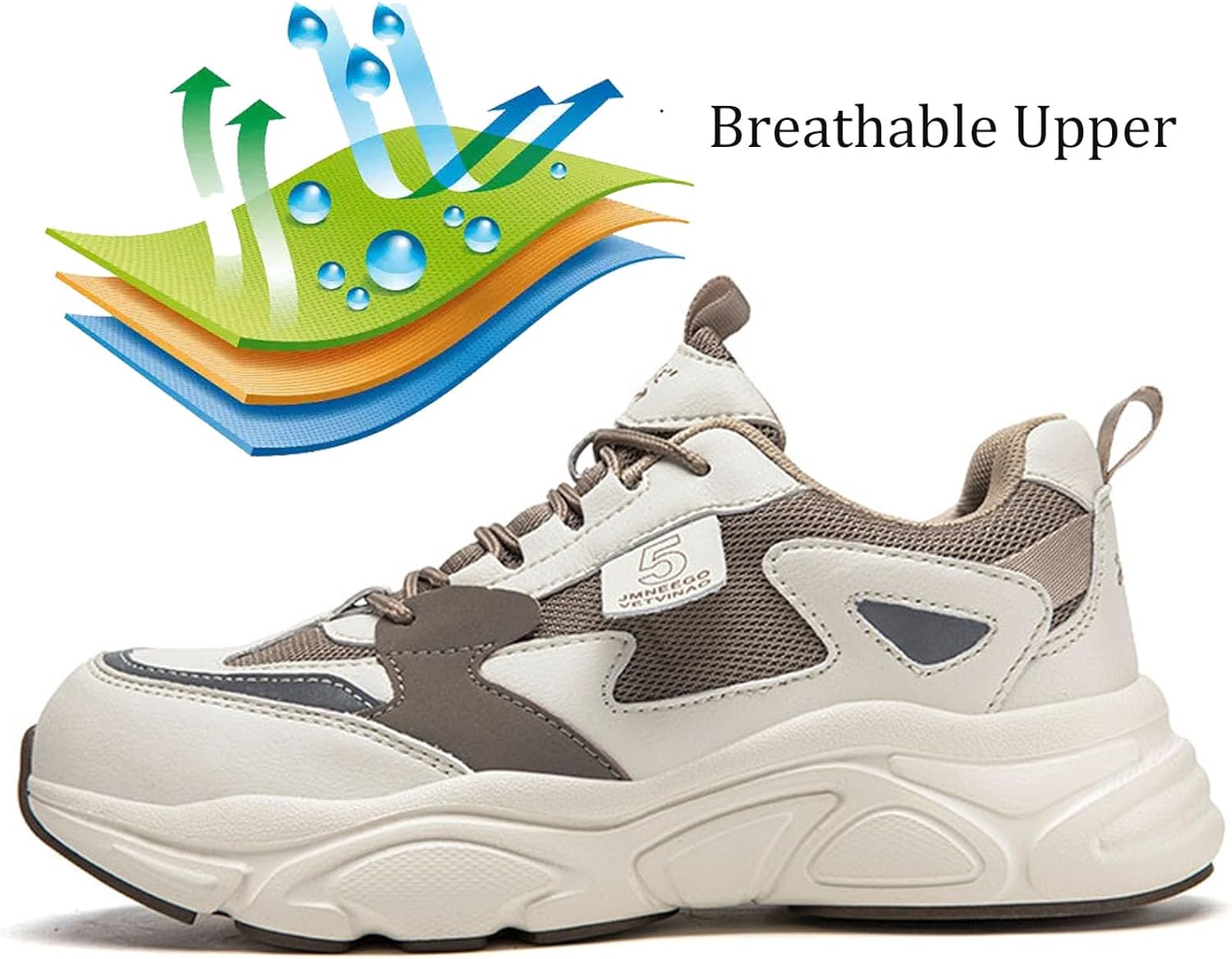 Nutropa Steel Toe Boots for Men, Lightweight Safety Work Shoes, Comfortable Breathable Composite Toe Boots Slip-Resistant Indestructible Shoes - Image 5