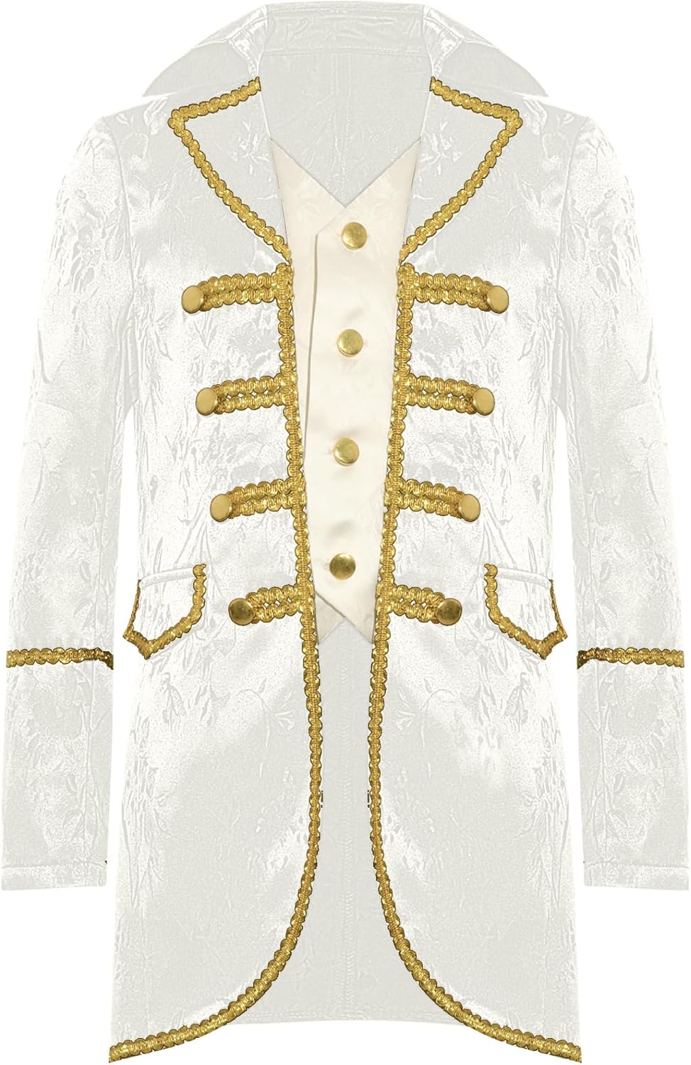Victorian Gothic Jacket for Kids Long Sleeve Tailcoat and Waistcoat Medieval Style Dresscoat