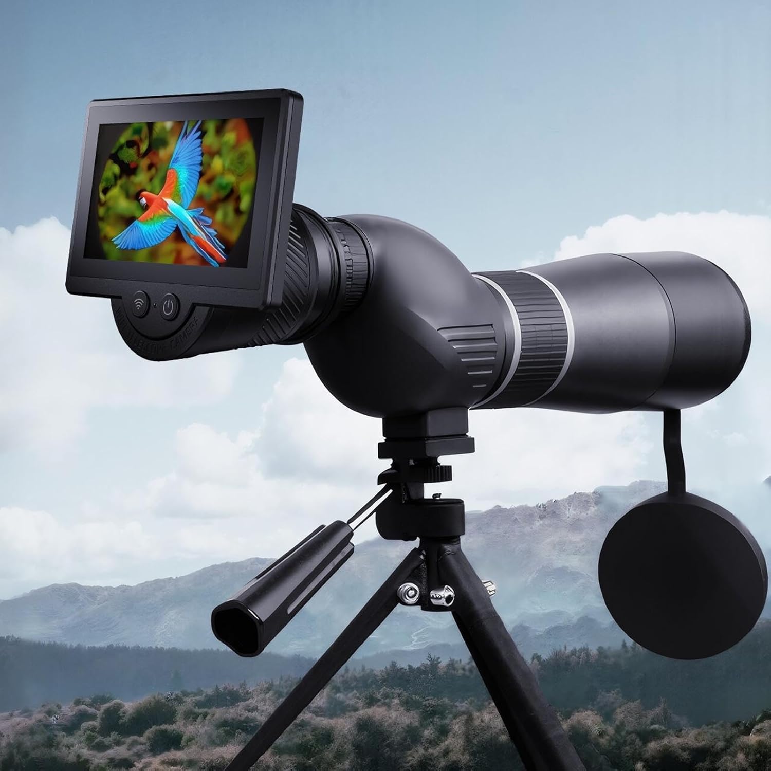 Dpofirs WiFi Telescope Camera Eyepiece, Electronic Eyepiece Camera with 4.3" Screen, Astronomy Camera Fits to 26mm-47mm Scopes, for Astrophotography, Birds Watching