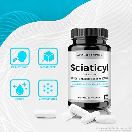 Miniatura 5 de (2 unidades) Sciaticyl - Soporte nervioso premium con ingredientes naturales para comodidad nerviosa, señalización y equilibrio  Fórmula de apoyo