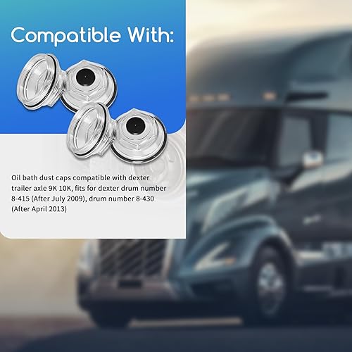 Miniatura 2 de Tapones antipolvo para baño de aceite, K71-704-00, compatibles con Dexter 9k-10K 8-415 430 ejes de servicio general construidos después de julio de