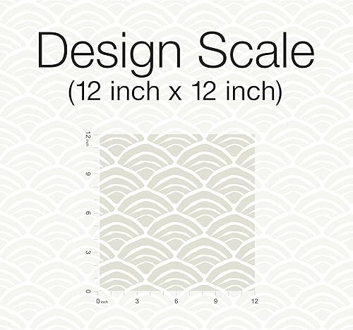 Miniatura 9 de RoomMates RMK12099RL Jane Dixon - Papel tapiz para despegar y pegar con diseño de vieira costera, color gris pardo y blanco