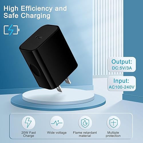 Miniatura 4 de Cargador de teléfono Samsung de 20 W tipo C de carga rápida para Samsung Galaxy A54 5G, A14, S24, S23 Ultra, S22, S21 S20, paquete de 2 cargadores