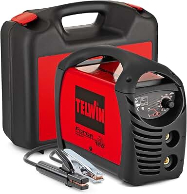 TELWIN - Soldador Inverter Profesional FORCE 165 TE-815857 - Alta Estabilidad - Para Diversos Electrodos - Incluye Maleta