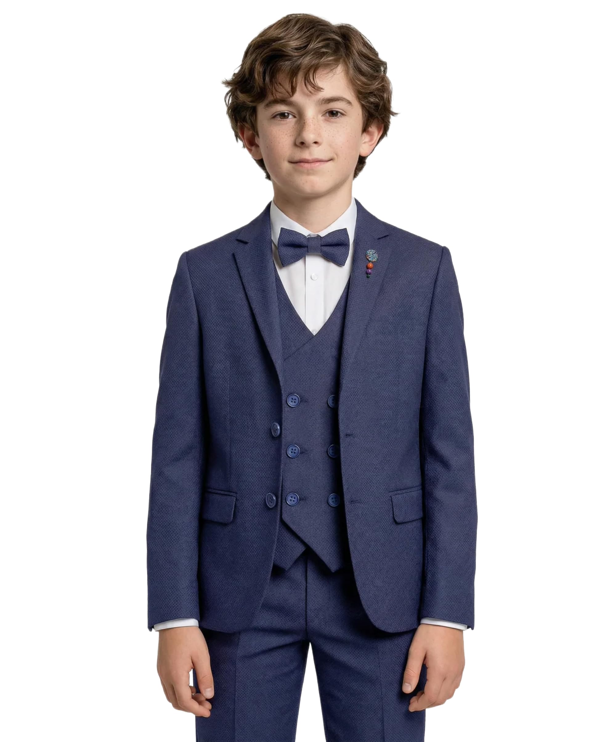 SIRRI Ensemble 5 pièces pour garçon, Costume Formel texturé, Tenue de Communion pour garçon d'honneur, 2 à 13 Ans