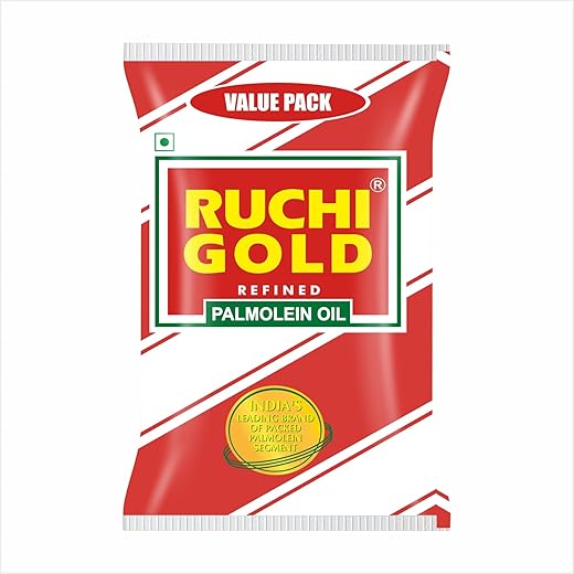 Ruchi Gold Palmolein Oil for Cooking, Frying, Every Day Use, Edible Oil, 850 gm / 770/750 gm (Weight May Vary)