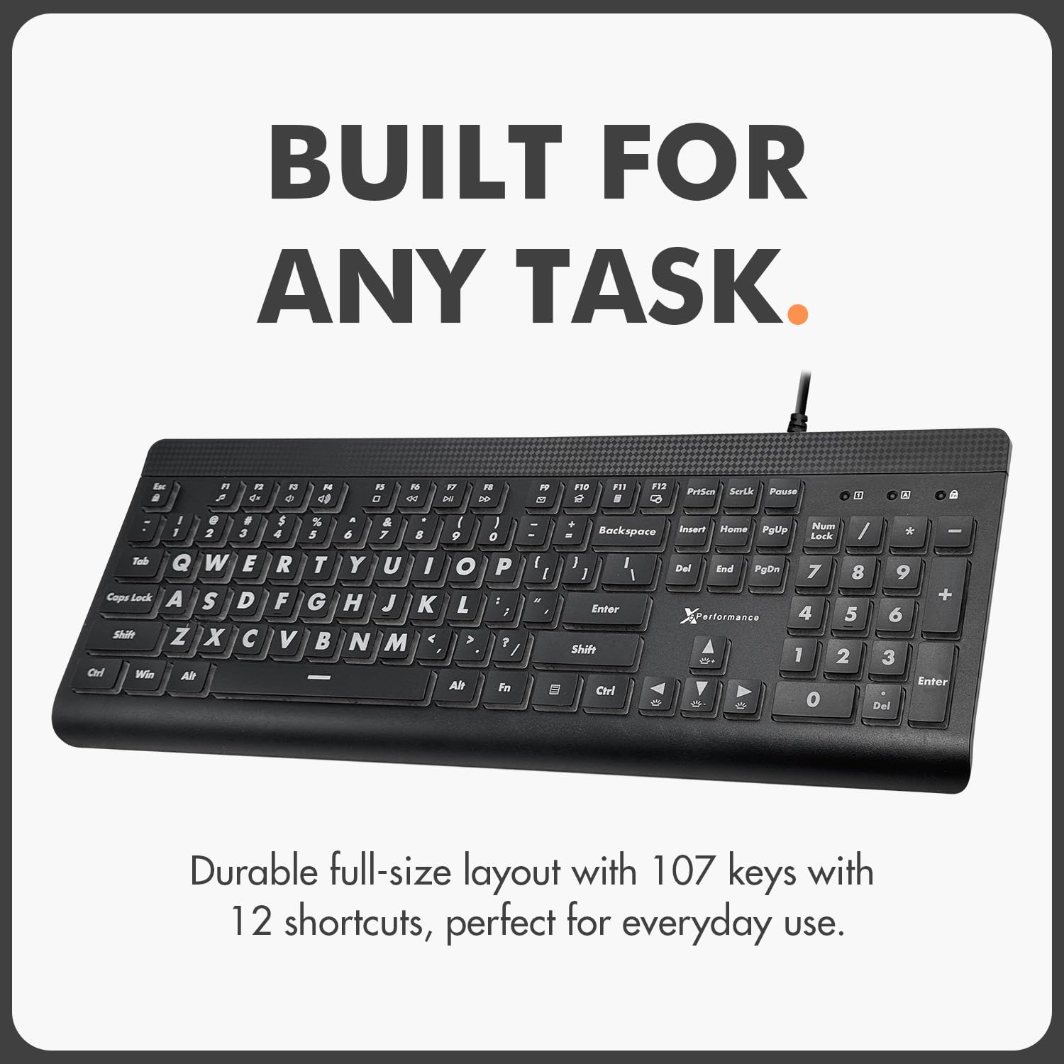 Amazon | X9 Performance バックライト付き大型プリントキーボード
