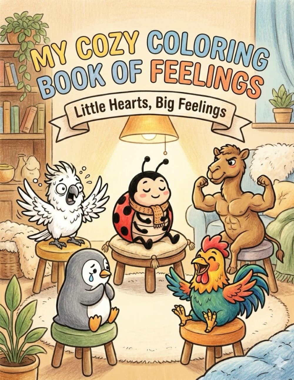 My cozy coloring book of feelings: 50 Cute Animal Coloring Pages to Help Kids Identify Emotions, Build Confidence, and Practice Mindfulness.