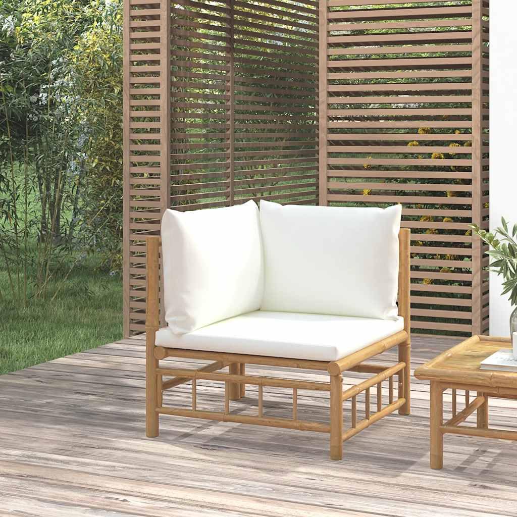 Canapé d'angle en bambou pour sublimer votre terrasse et créer un salon de détente unique