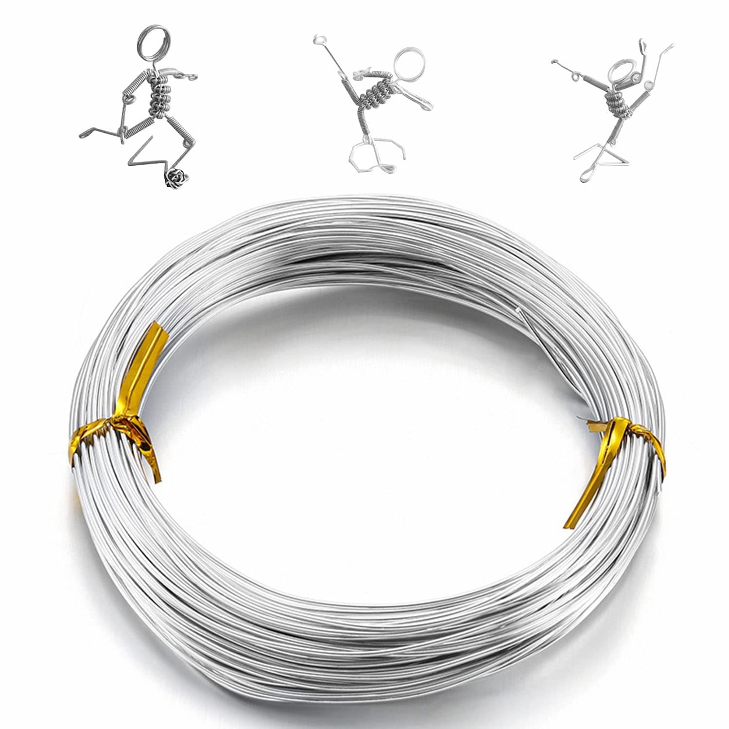1 Mm Aluminium-Basteldrahtrolle – 30 M Flexibles DIY-Modelliermetall for Die Schmuckherstellung(0.5mm)