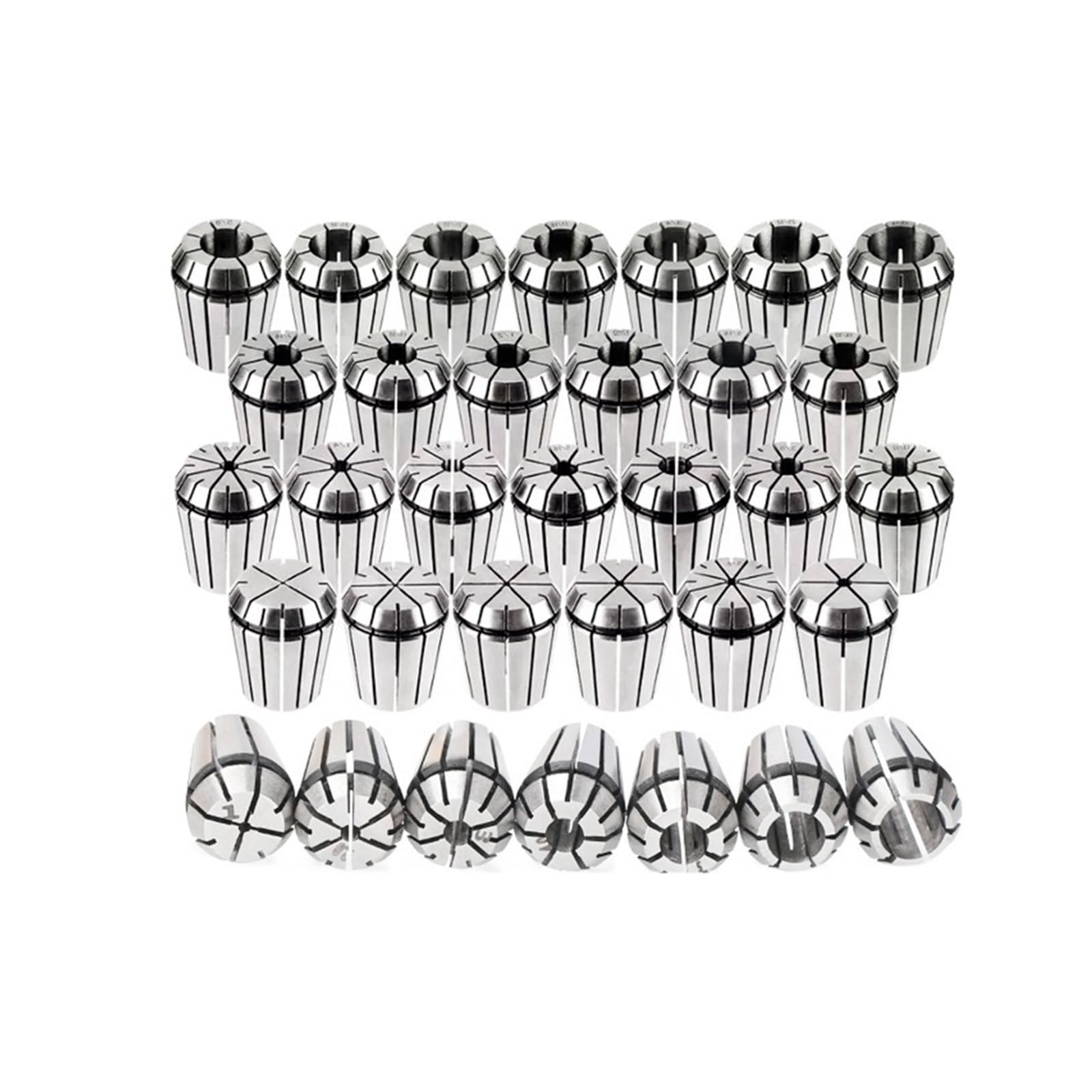 Accesorios para Herramientas rotativas Juego de Pinzas y Mandriles de sujeción ER8, ER16, ER20, ER25, ER32 y ER40 for portaherramientas de fresadora y Torno.(24pcs ER40 Set)
