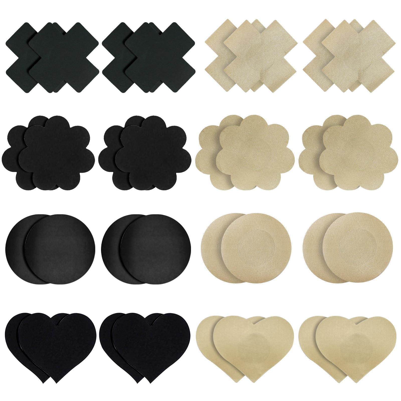 40 Coperture Capezzoli Nere Impermeabili E Traspiranti - Autoadesive Monouso A Forma Di Croce - Foto 7