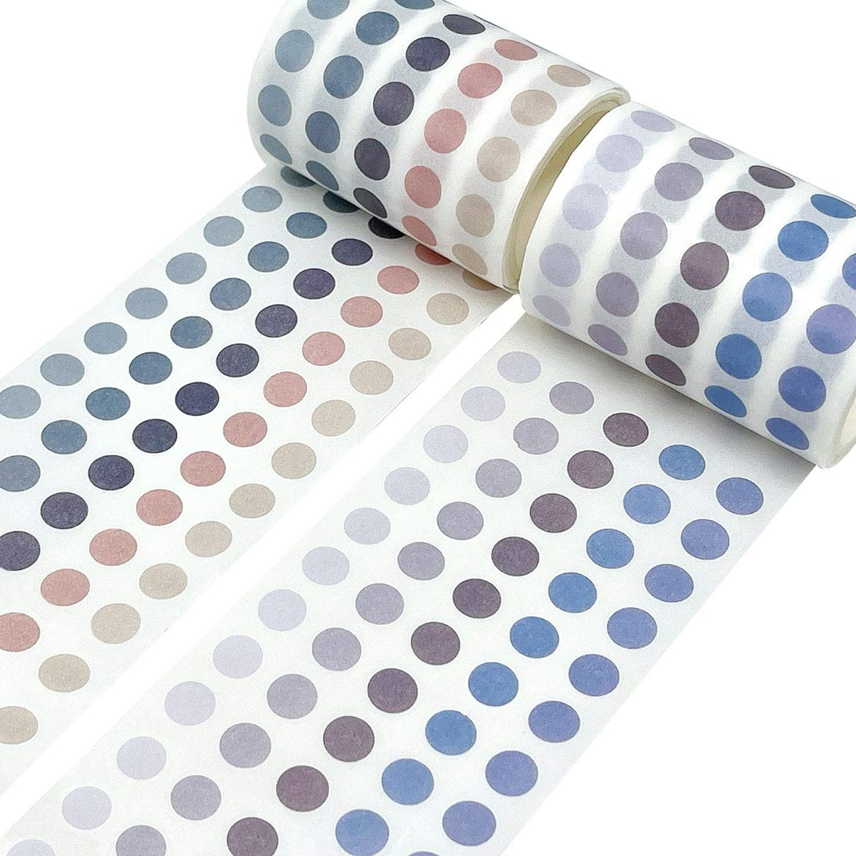Cinta adhesiva Washi de lunares coloridos allydrew para organizar tareas con pegatinas redondas
