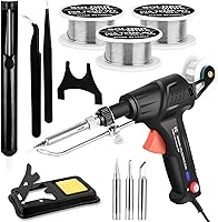 VEEVIIY 120W Adjustable Temperature Soldering Gun Kit - 11-Piece Multi-Function Set for Electronics Repair & Welding